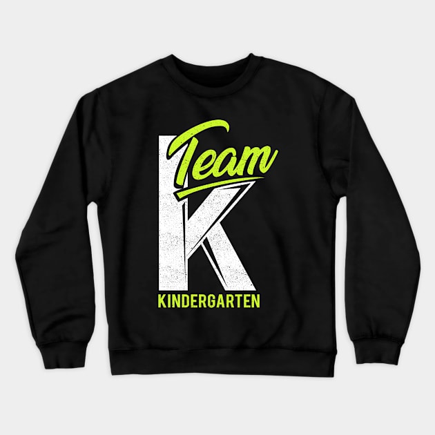 'Team K' Cute Kindergarten Teacher Gift Crewneck Sweatshirt by ourwackyhome